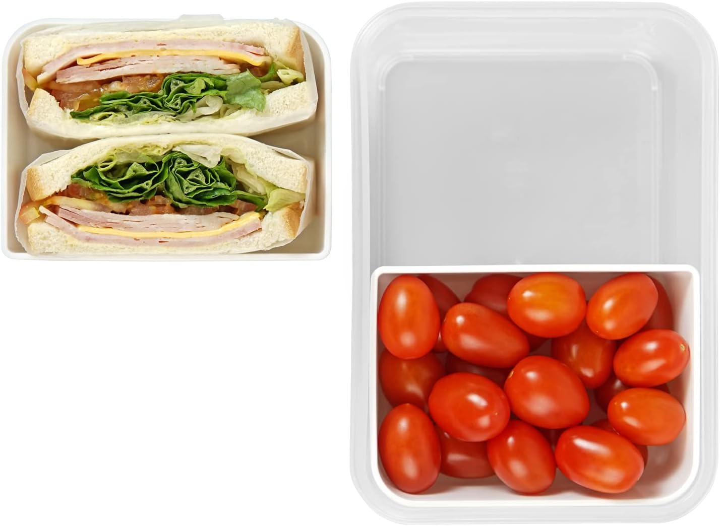 carrotez Food Storage Containers with 3 Removable Compartments, Food Prep Container with Airtight Lids, Portion Control Container, Microwave Safe, Reusable, 4.64 Cup (1100ml)