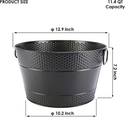 Ice Bucket for Parties Galvanized Beverage Tub, Drink Buckets Galvanized Bucket with Handles for Wine Beer Champagne Cocktails for Catering Bars (Copper-1PC)