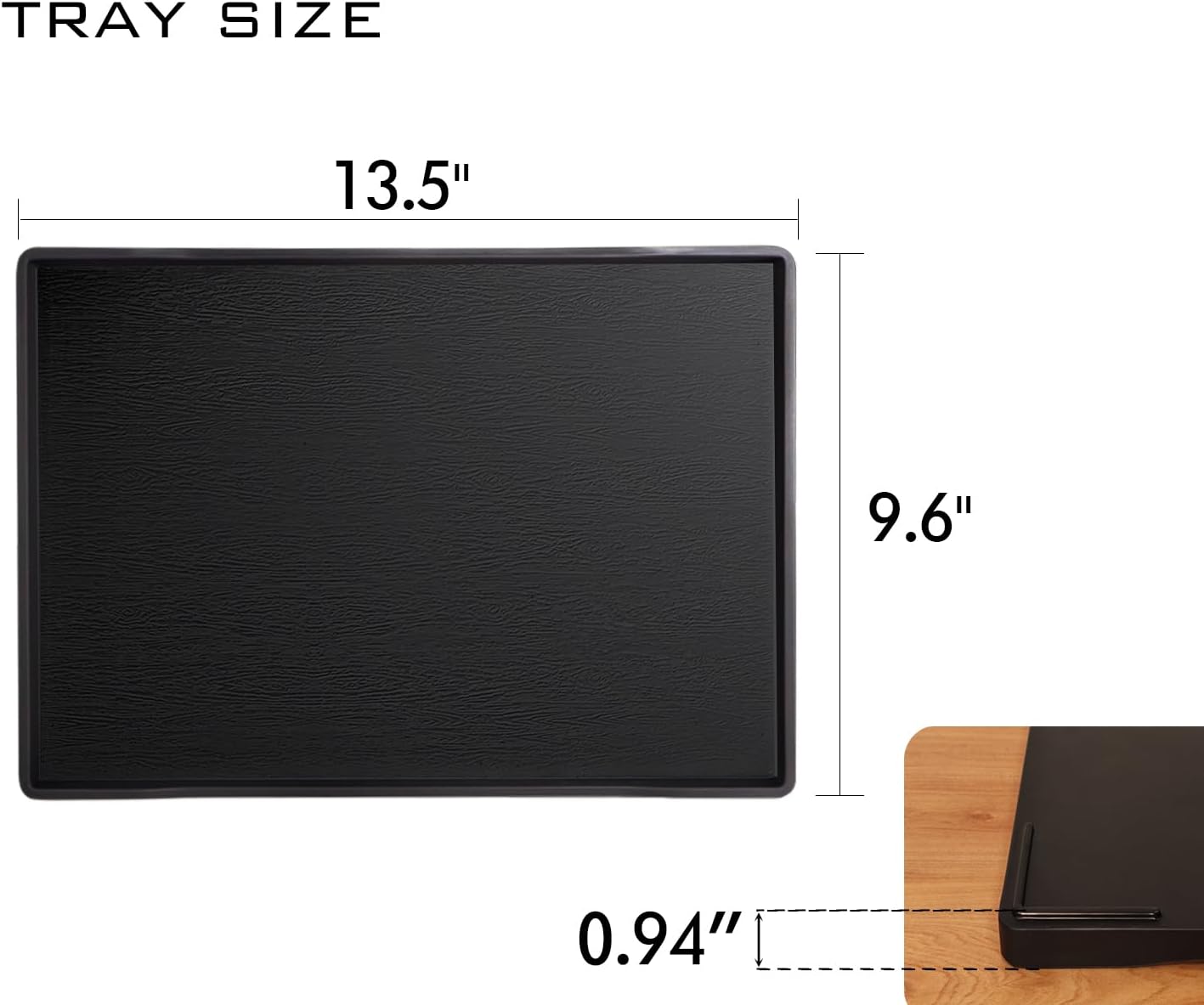 White Serving Tray (13.5 x 9.6 inch) for Serving Accessory, Elegant & Stackable Plastic Tray for Spa, Coffee, Drinks, Tea, Bar, Party, Seasoning, Perfume and Display Use.