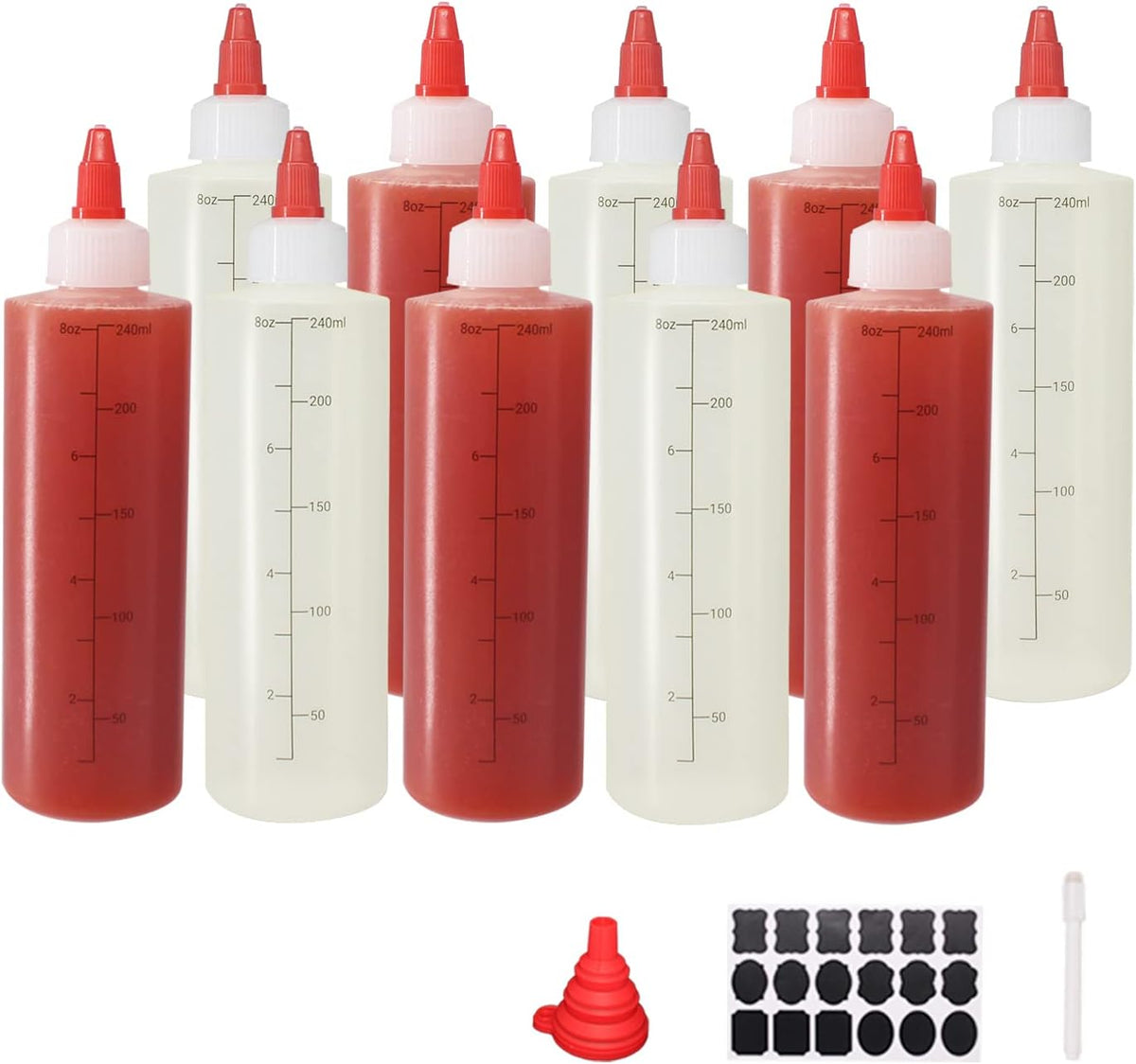 32 oz / 1000 ml Plastic Squeeze Bottles 3-Hole