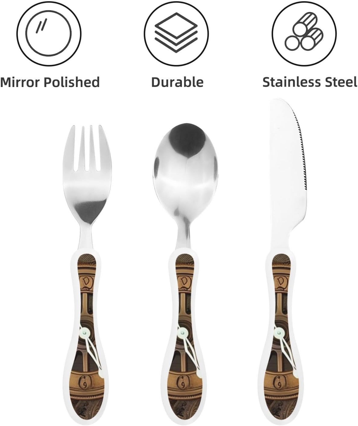 3-Piece Kids Silverware Set With Storage Case, Stainless Steel Reusable Children Safe Knife Spoon Fork Set Shih Tzu Dog Children Flatware Set For Kids Lunch Box