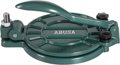 ABUSA Thickness Adjustable Tortilla Press 8 Inch Tortilla Maker Black - Roti, Dough Press, Dosa, Tawa, Tamale, Pizza, Pie, Patty (Extra Oil Paper or Patty Paper needed)