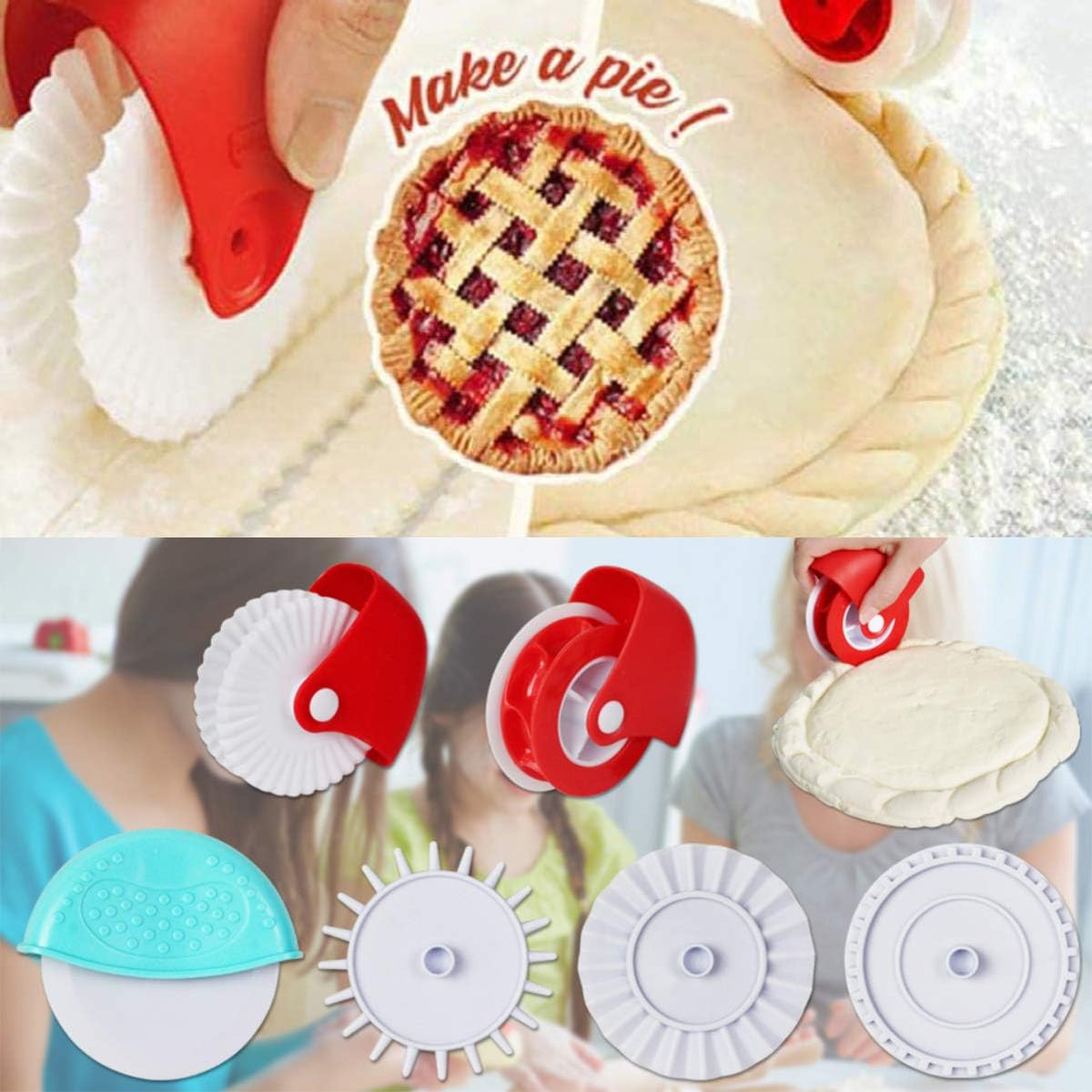 Pastry Wheel Decorator and Cutter, 6Pcs
