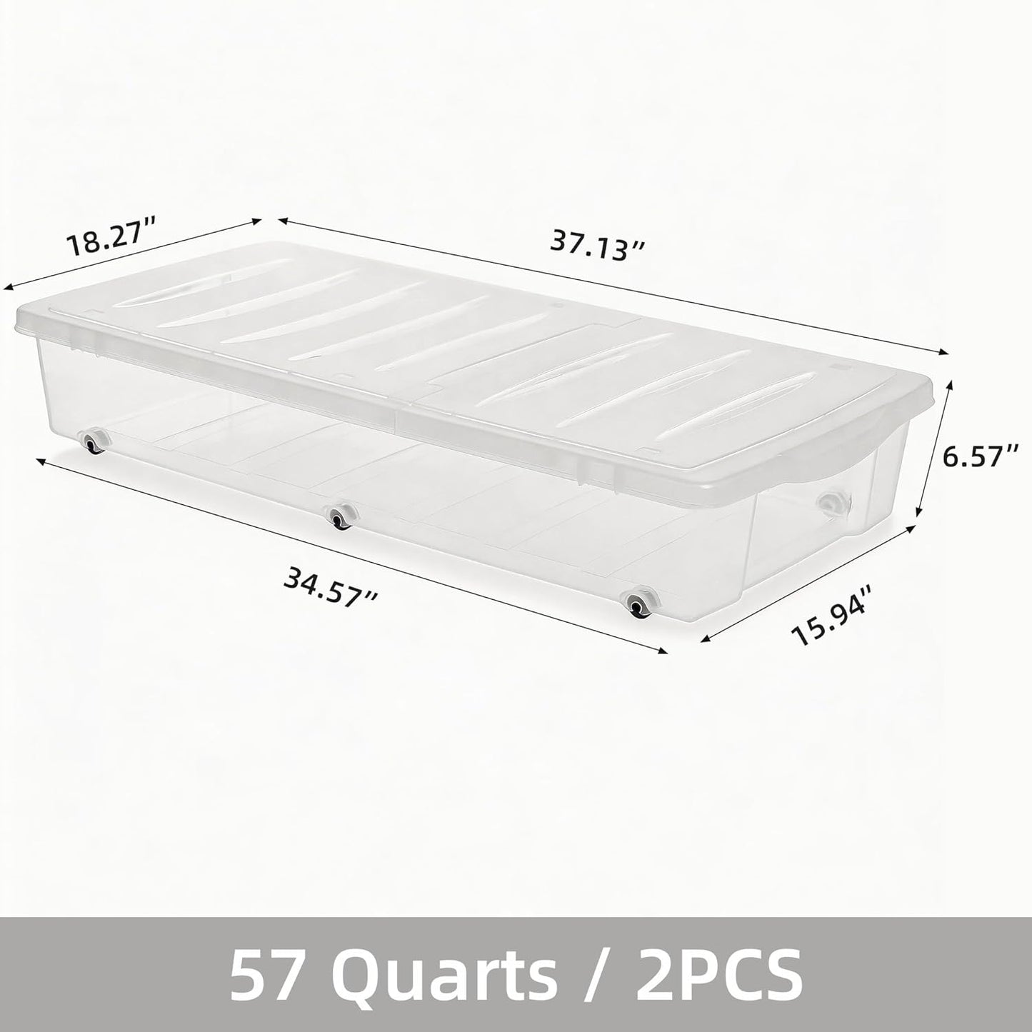 Citylife 32 QT Plastic Storage Bins with Latching Lids Stackable Storage Containers for Organizing Large Clear Storage Box for Garage, Closet, Kitchen, 4 Packs