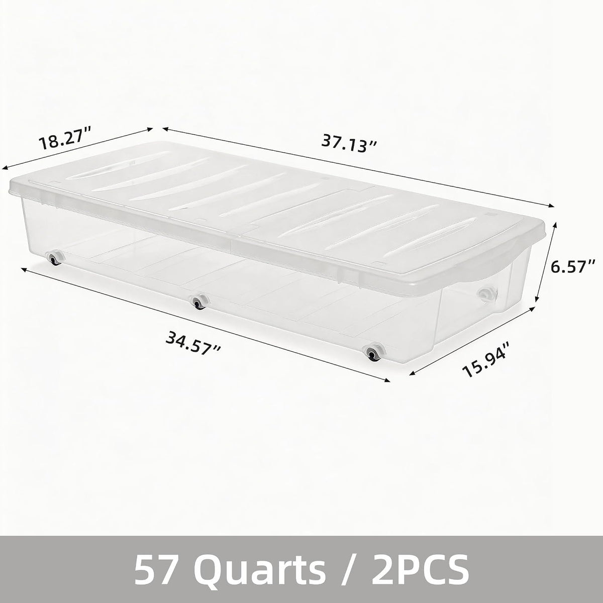 Citylife 32 QT Plastic Storage Bins with Latching Lids Stackable Storage Containers for Organizing Large Clear Storage Box for Garage, Closet, Kitchen, 4 Packs