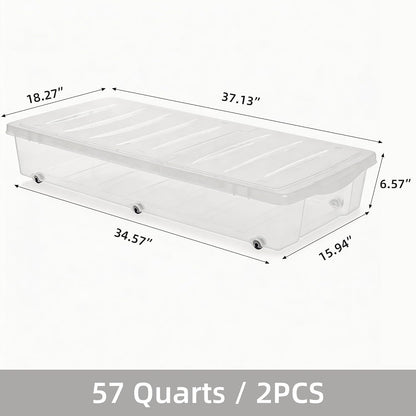 Citylife 32 QT Plastic Storage Bins with Latching Lids Stackable Storage Containers for Organizing Large Clear Storage Box for Garage, Closet, Kitchen, 4 Packs