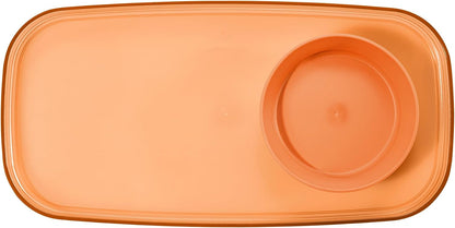 madesmart dipware Small Serving Plate, Stackable & Removable Dip Bowl for Salsa, Queso, Salad, Olives, Dishwasher & Microwave Safe, Multipurpose Plate & Bowl, Blue