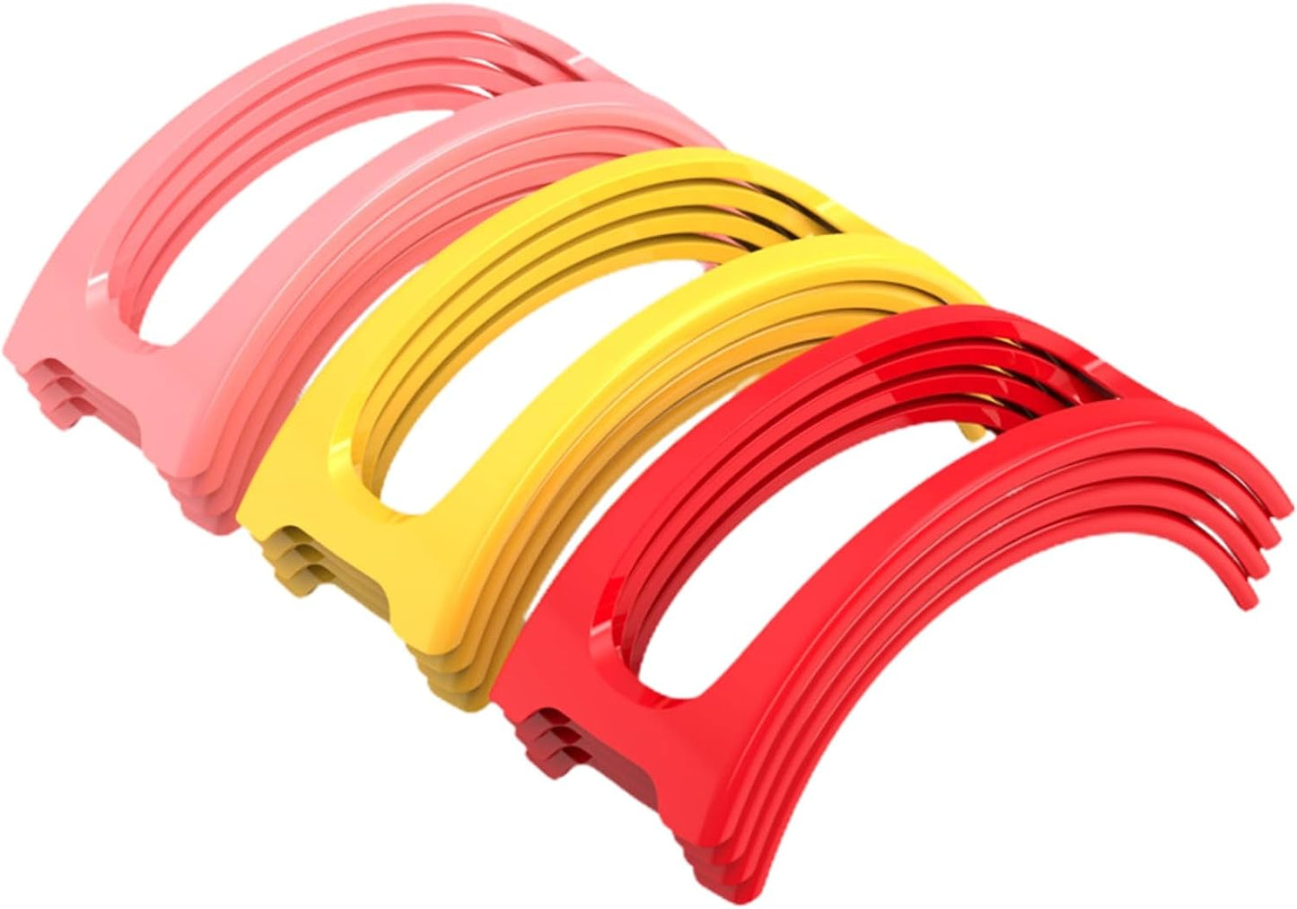Taco Holder Stand, 6/12Pcs Taco Tray Plates Racks Stackable Colorful Taco Bar Serving Set, Fondue Pot for Burritos, Nachos, and Fajitas Yellow 6pcs