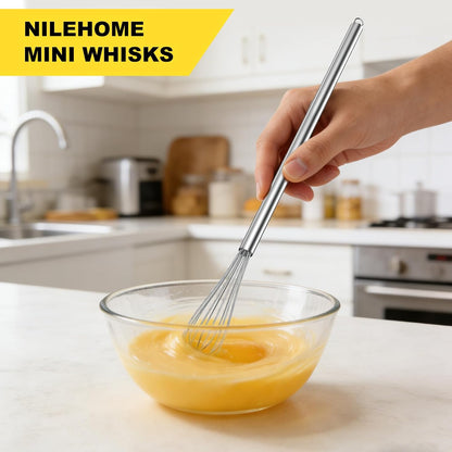 NileHome Mini Whisks Stainless Steel Whisk Set 11"Kitchen Small Wisk