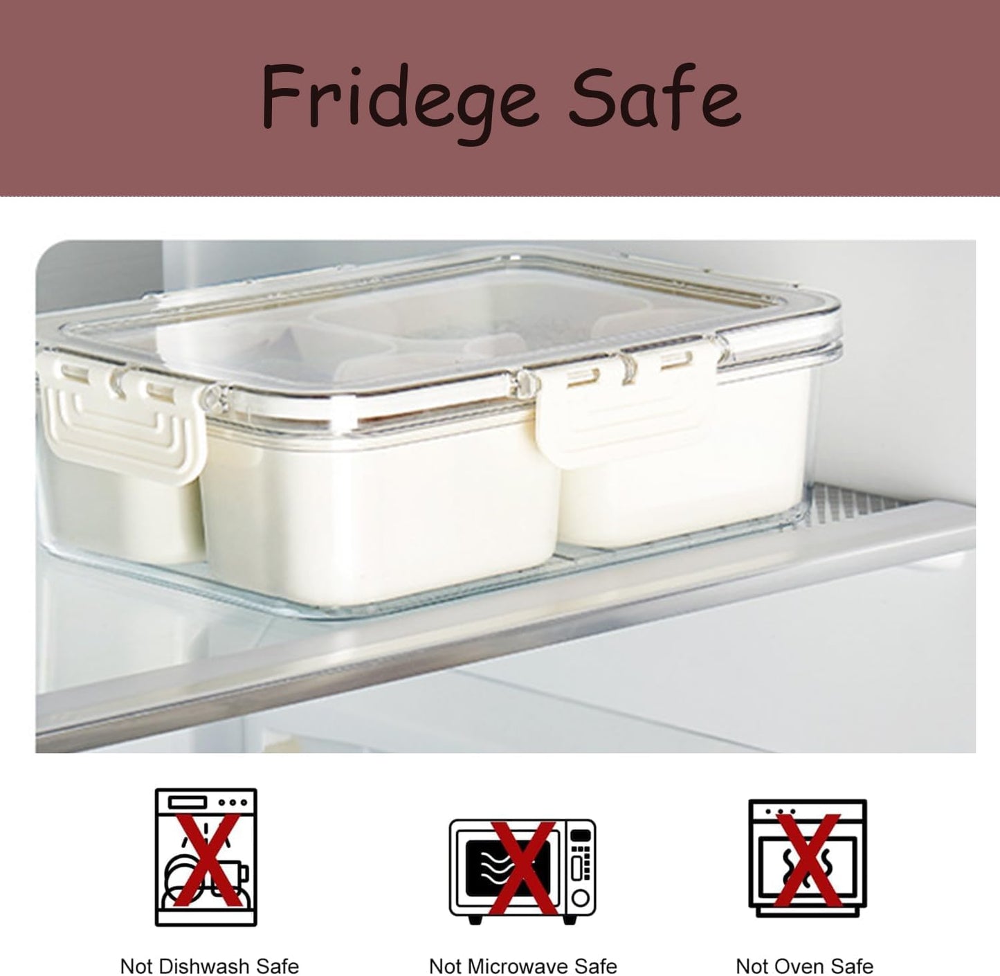 Divided Clear Snack Serving Tray with Lid & Handle, Snackle Box Charcuterie Board Container Storage Organizer for Fruit, Candy, Veggie, Nuts & Snacks, Perfect for Party, Travel, & Picnic