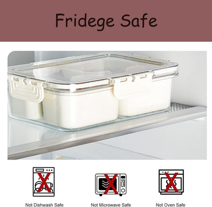 Divided Clear Snack Serving Tray with Lid & Handle, Snackle Box Charcuterie Board Container Storage Organizer for Fruit, Candy, Veggie, Nuts & Snacks, Perfect for Party, Travel, & Picnic