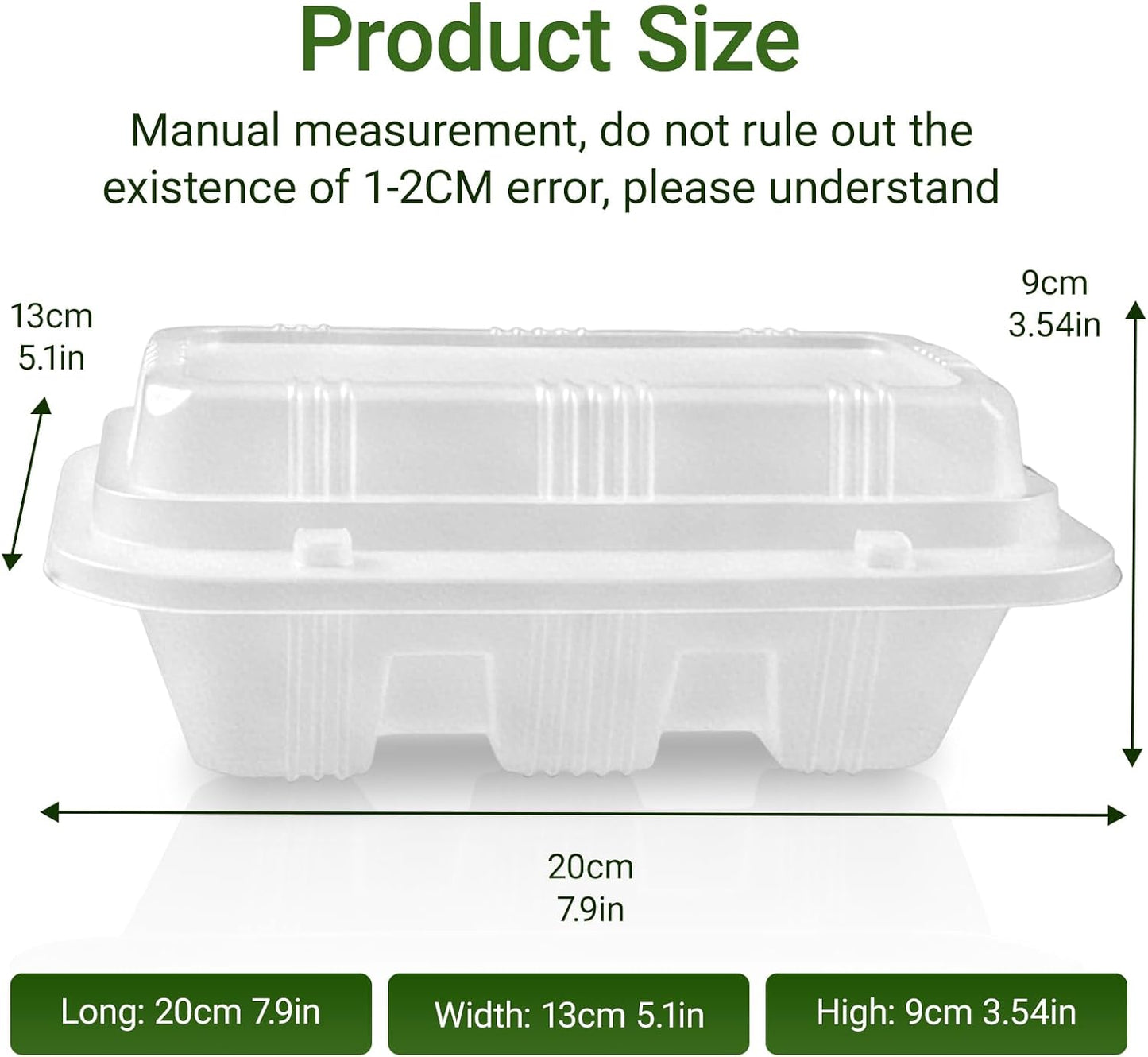 25PCS Disposable Taco Holder Box with Lids, 3-Divider Premium PP Taco Plates Microwave Safe, BPA Free To Go Taco Tray Clamshell for Taco Bar Party Serving