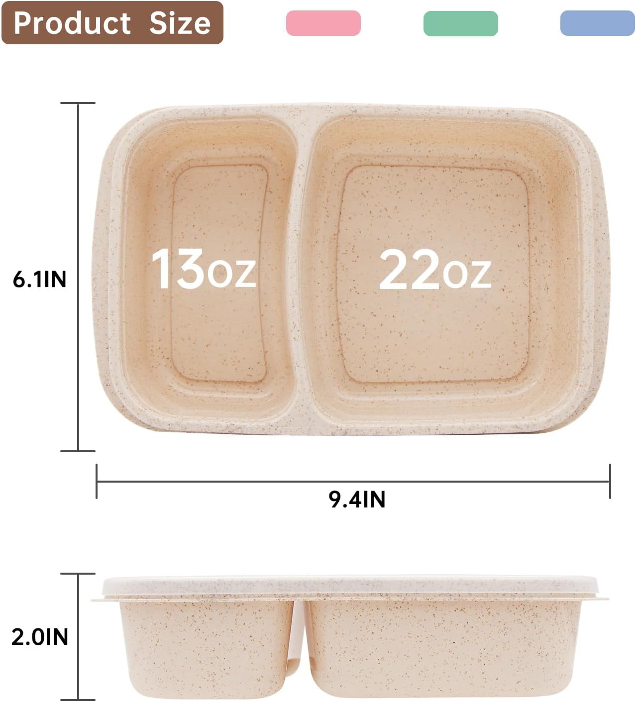 4 pack Bento Lunch Box, Snack Containers，Meal Prep Containers Kids/Toddle/Adults,Food Storage Containers for School, Work and Travel (4 and 3 Compartment Multicolor)