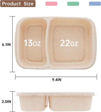 4 pack Bento Lunch Box, Snack Containers，Meal Prep Containers Kids/Toddle/Adults,Food Storage Containers for School, Work and Travel (4 and 3 Compartment Multicolor)