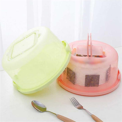 Cake Carrier with Lid and Handle, BPA-Free Cake Containers Cake Holder for 10 inch Cake Cupcake Carrier - Plastic Cover Two Sided Base for Transport Pies Nuts Fruit Perfect Gifts (Blue)