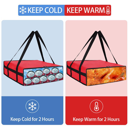 Insulated Food Delivery Bag, XXXL Insulated Reusable Grocery Cooler/Hot Bags, Tote Bag for Shopping/Travel/Doordash, Catering Bag Doordash 22x14x13, Black, 1-Pack
