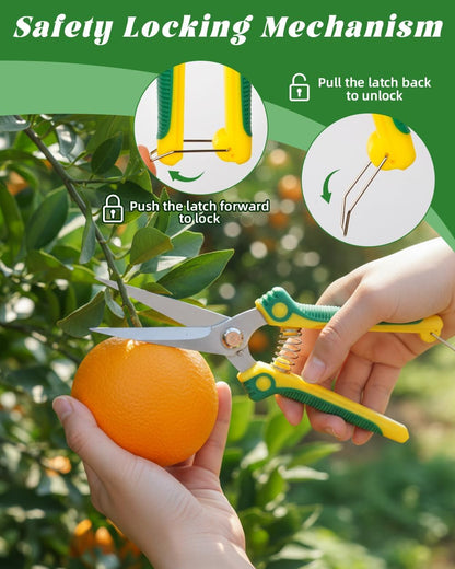 EWPJDK 3 Pack Garden Pruning Shears Scissors Clippers Stainless Steel