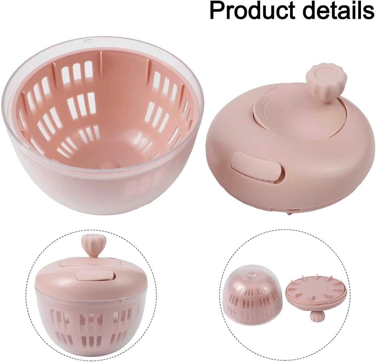 Salad Spinner with Crank Handle(Grey)