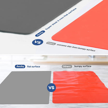 AECHY Extra Large Silicone Mat 78.74”x19.69”x0.08”, Multipurpose Silicone Mat Thick Heat Resistant Mat Shipped Rolled Up Kitchen Counter Mat Nonslip Silicone Mats for Kitchen Counter Translucent