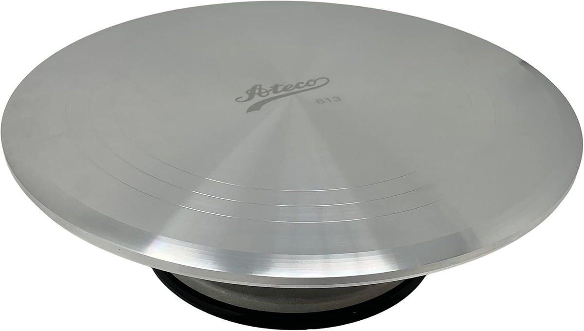 Ateco Revolving Cake Decorating Stand, 615 12" Round, Aluminum Base, White