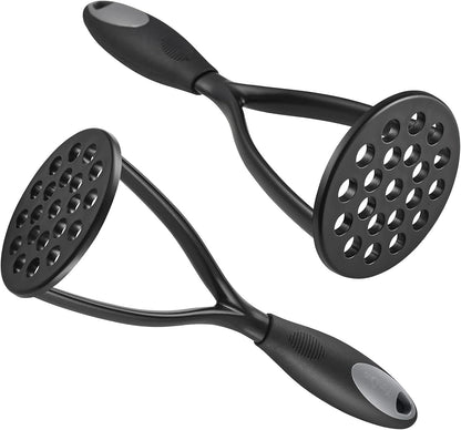 KSENDALO Potato Masher, Thick Nylon Blade Non-Scratch Masher
