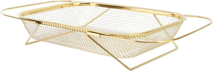 Stainless Steel Sink Strainer, Mesh Drain Basket with Grip Handles for Straining Vegetables Draining Fruits Kitchen Use