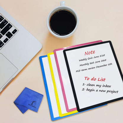 Write On Magnets Dry Erase for Fridge - 6 Pack - 8x6 in Whiteboard Magnetic Labels Writable Magnet Sheets Pads - White Board Magnet Strips for Home and Office