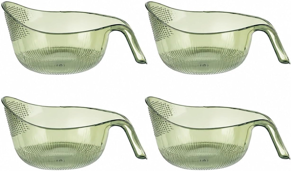 Rice Washer, Rice Rinser Strainer w/Handle, BPA-Free (Clear)
