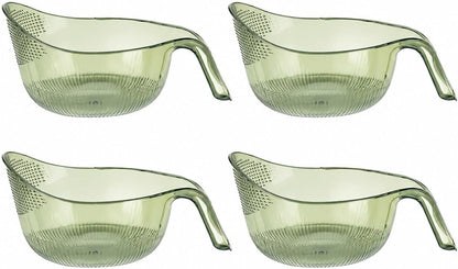Rice Washer, Rice Rinser Strainer w/Handle, BPA-Free (Clear)