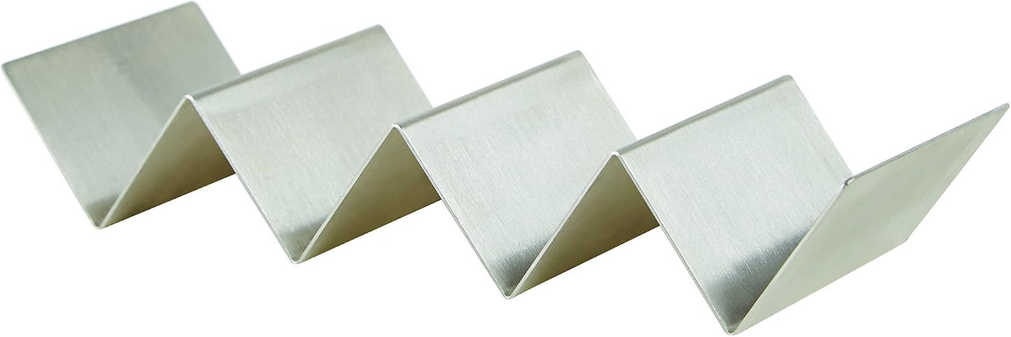 Winco 2-3 Compartments Stainless Steel Taco Holder, Medium