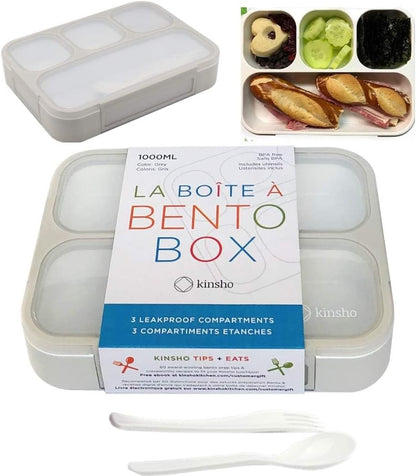 Bento Lunch Box for Kids or Adults, Snack Containers for Boys, Girls, School Daycare Work, 3 Divided Compartments Meal Planning Portion Control, BPA-Free Boxes, Utensils | Blue Purple 2 pack