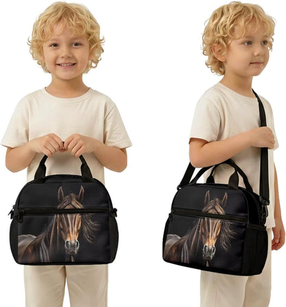 Highland Cow Backpack with Lunch Box Set for Kids Sunflower School Backpack for Girls Boys Back to School Bag Student Travel Backpacks Reusable Utensils Pen Case Water Bottle Bag 5PCS