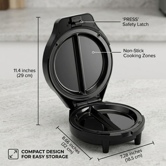 Omelette Maker Electric,Nonstick Omelette Pan, Dual-Zone Omlet Maker Easy To Clean Cooking Gadgets for Home Dorm&Travel