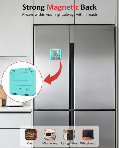 Digital Kitchen Timer with 4 Channel, Loud Alarm and Silent Mode