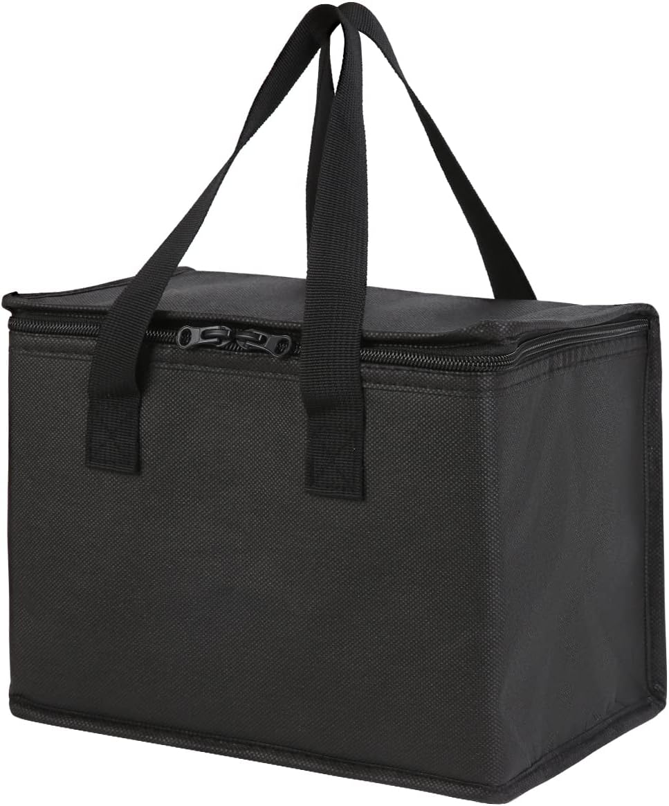 musbus Extra large XXXL Insulated Food Delivery Bag Cooler Bags Keep Food Warm Catering Therma Catering Bag for doordash 22x14x13 Cooler Bags Therma Shopper hot warming RED Pizza BLACK