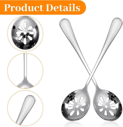 7.8 Inch Slotted Spoon, Serving Spoons, Dips, Cereals (10 Holes)