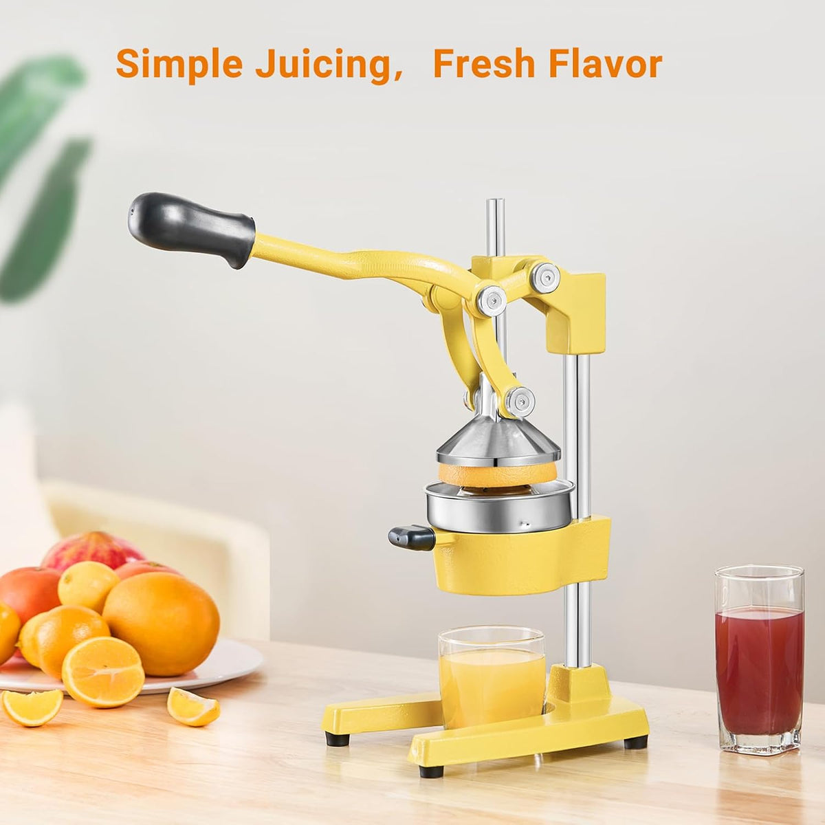 TONGCHANT Cast Iron Manual Juicer for Orange Lemon Citrus Fruit & Lime