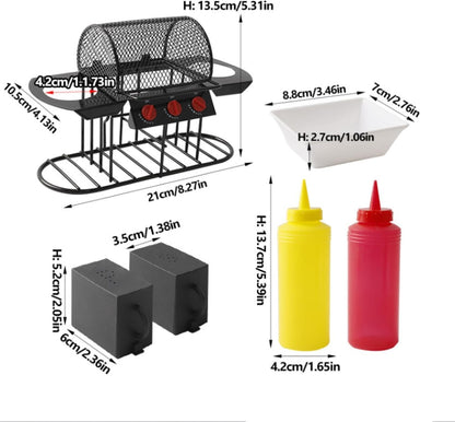 Grill Shelf Essentials High Performance Condiment Shelf Grilling Gifts for Men Camping Accessories Versatile Black Organizer