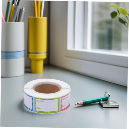 Yardwe 1500pcs Waterproof Date Labels 4x2.5cm Self-Adhesive Food Storage Stickers for Canning Jars Reusable Pantry Container Labels