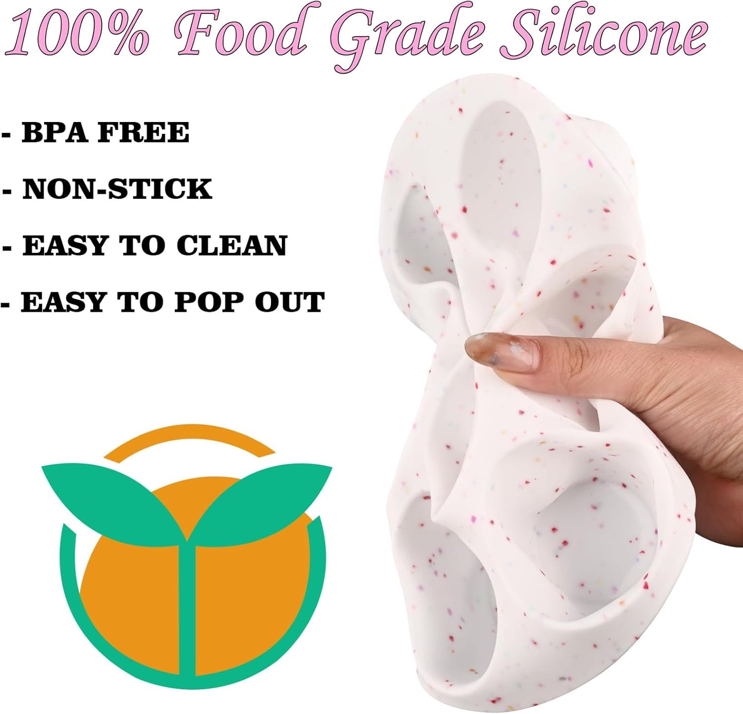 Sakolla 2 Pack Silicone Egg Bite Molds for Air Fryer, Nonstick 7 Cups Air Fryer Muffin Pan for Baking Egg Bite, Mini Muffins, Tart, Mini Cupcake and Quiche (Pink + Green)