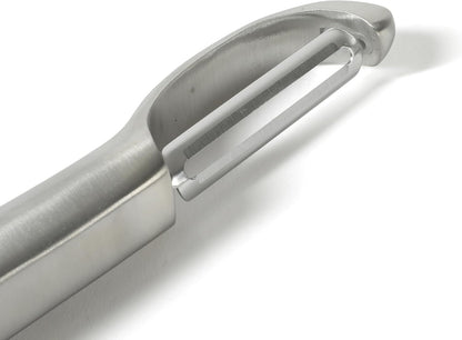 Calphalon Prime Straight Vegetable Peeler, Stainless Steel Peeler with Swivel Blade for Fruits & Vegetables, Weighted Handle for Control, Weighted Handle for Control