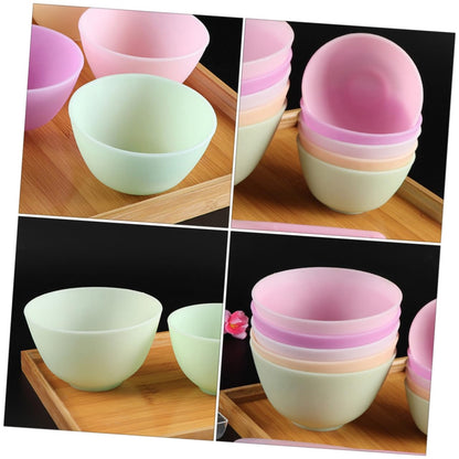 Facial Mask Mixing Bowl Set 3 Pcs Spa Mixing Bowls Soft Silicone Mask Bowl for Diy Non-slip Beauty Tool