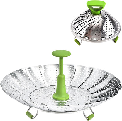 Expandable Stainless Steel Steamer Basket for Pot, 5.5-9.1 In