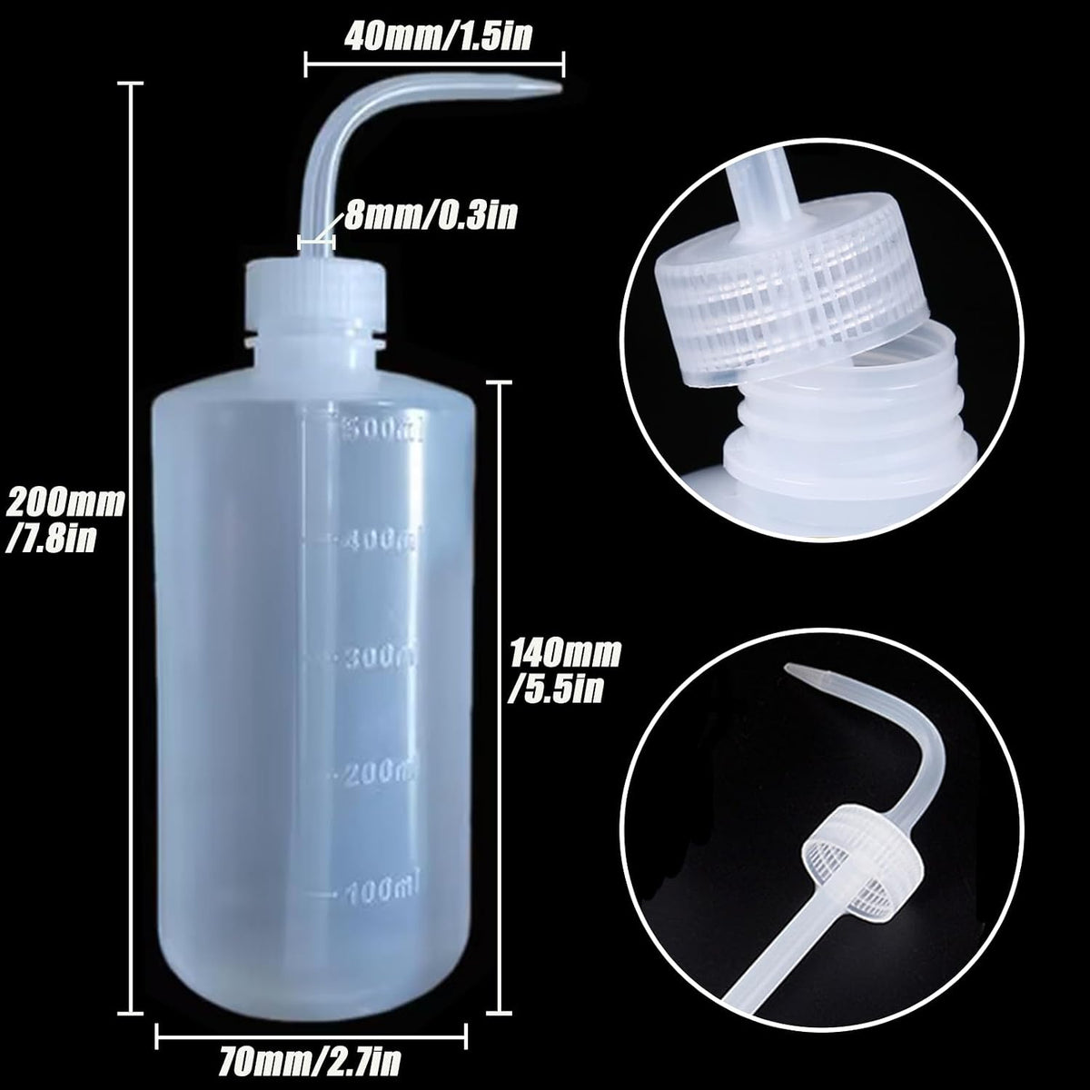 Squeeze Bottles (500ml/16.9oz) Heavy-Duty Squirt Bottle