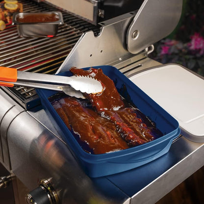 Mr. Bar-B-Q - Prep and Slice Tray Set (Includes Built-in Cutting Board + Marinade Container)