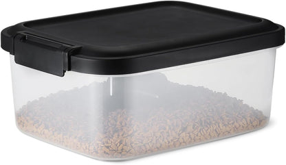 Amazon Basics Pet Food Storage Container with Rolling Wheels, BPA-Free, Detachable Scoop, 50lbs Capacity
