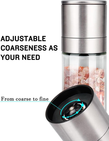Gulex Salt and Pepper Grinder Set Pepper Mill Salt Shaker Refillable