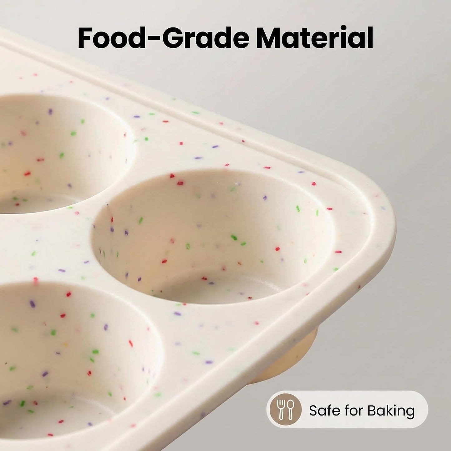 2Pcs Silicone Muffin Pan for Baking - 12 Cup Regular Size Cupcake Pan, Silicone Muffin Tray, Nonstick Cupcake Baking Pan Molds for Baking Homemade Muffins