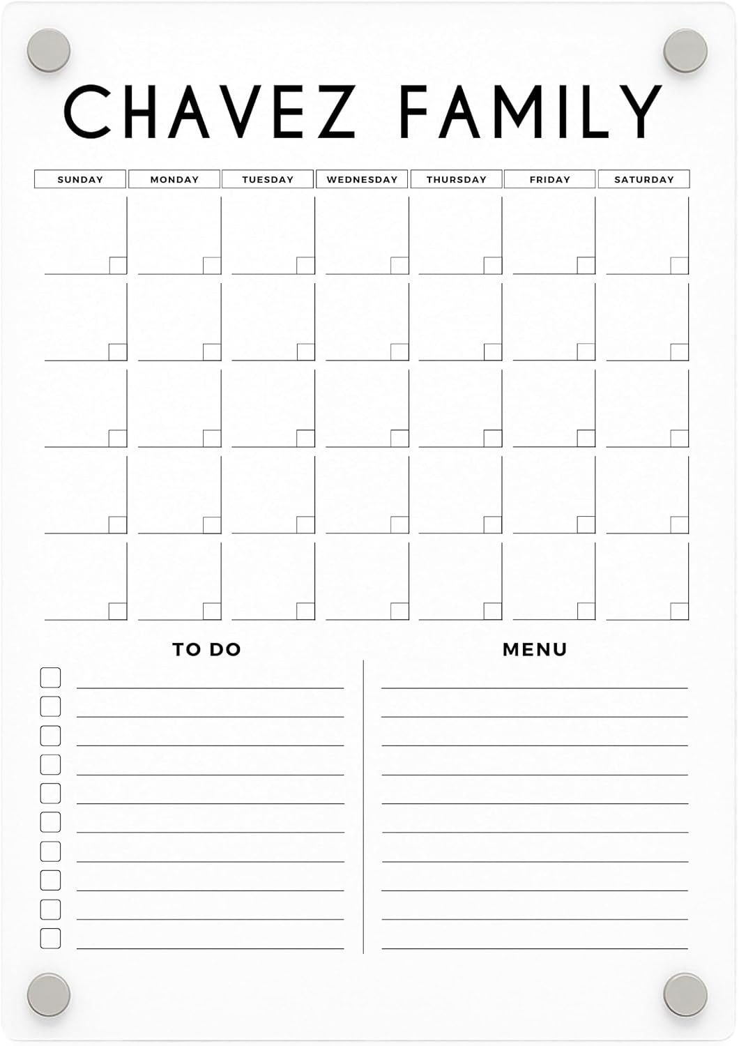 Refrigerator Planner - Magnetic Personalized Calendar 2026, Magnetic Fridge Monthly Planner, Monthly and Weekly Fridge Calendar