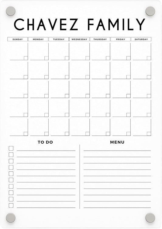 Refrigerator Planner - Magnetic Personalized Calendar 2026, Magnetic Fridge Monthly Planner, Monthly and Weekly Fridge Calendar